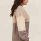 VERY J Color Block Mock Neck Drop Shoulder Sweater - Farnelli