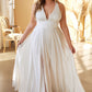 Plus Size Classic Soft Satin A-Line Dress - Farnelli