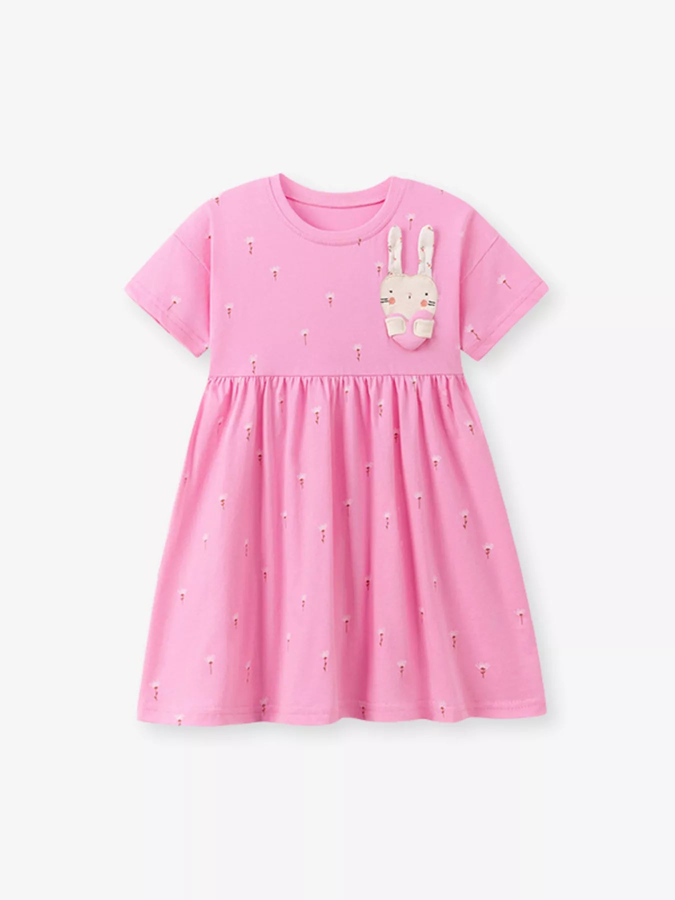 Children's Bunny Applique Casual Dress - Farnelli
