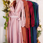 Cinderella Divine 7475 Long Split Blouson Sleeve Formal Dress Thigh Split