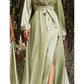 Cinderella Divine 7475C Long Split Blouson Sleeve Formal Dress Thigh Split