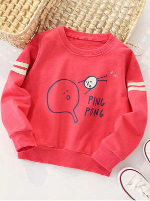 Children's Ping Pong Graphic Crew Neck Sweatshirt - Farnelli