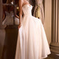 Ladivine 7481W A-Line Bridal Gown Pleated Neckline Spaghetti Straps