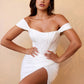 Cinderella Divine 7484W Strapless Off the Shoulder Satin Bridal Gown