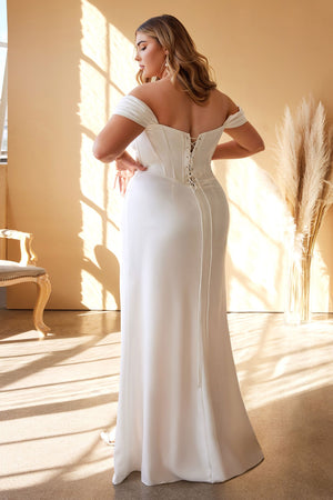 Satin Corset Wedding Dress - Farnelli