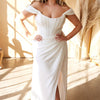 Satin Corset Wedding Dress - Off White