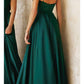 Cinderella Divine 7485C Sweetheart Neckline Soft Satin A-Line Formal Dress