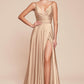 Cinderella Divine 7485C Sweetheart Neckline Soft Satin A-Line Formal Dress