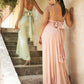 Cinderella Divine 7487W Fitted Satin Dress Cowl Neckline Open Tie Back