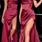 Ladivine 7492 Satin Off the Shoulder Corset Satin Formal Gown