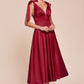 Ladivine 7499 Dress Tea Length Satin A-Line Dress