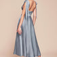 Ladivine 7499 Dress Tea Length Satin A-Line Dress