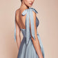 Ladivine 7499 Dress Tea Length Satin A-Line Dress