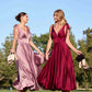 Ladivine 7499 Dress Tea Length Satin A-Line Dress