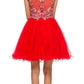 Juliet 749 Poofy A Line Short Dress Tulle Embroidery