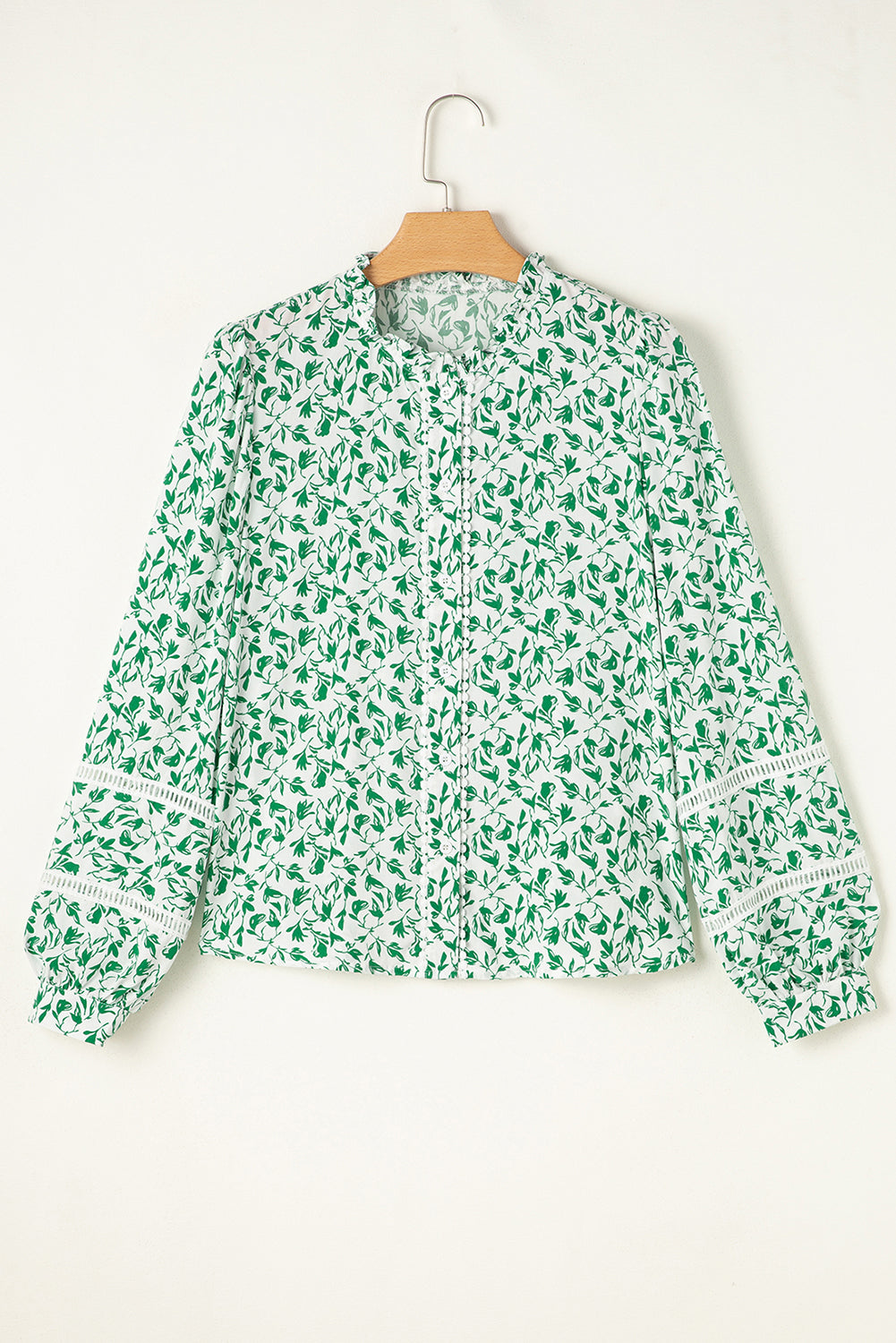 Melanie Lace Floral Puff Sleeve Top - Farnelli