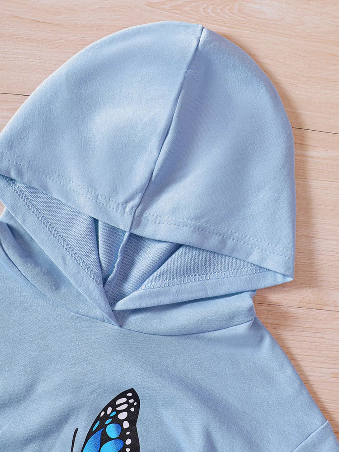 Childrens's Butterfly Print Hoodie & Pants Set - Farnelli