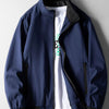 Men's Plus Size Casual Lightweight Bomber Jacket - Blue