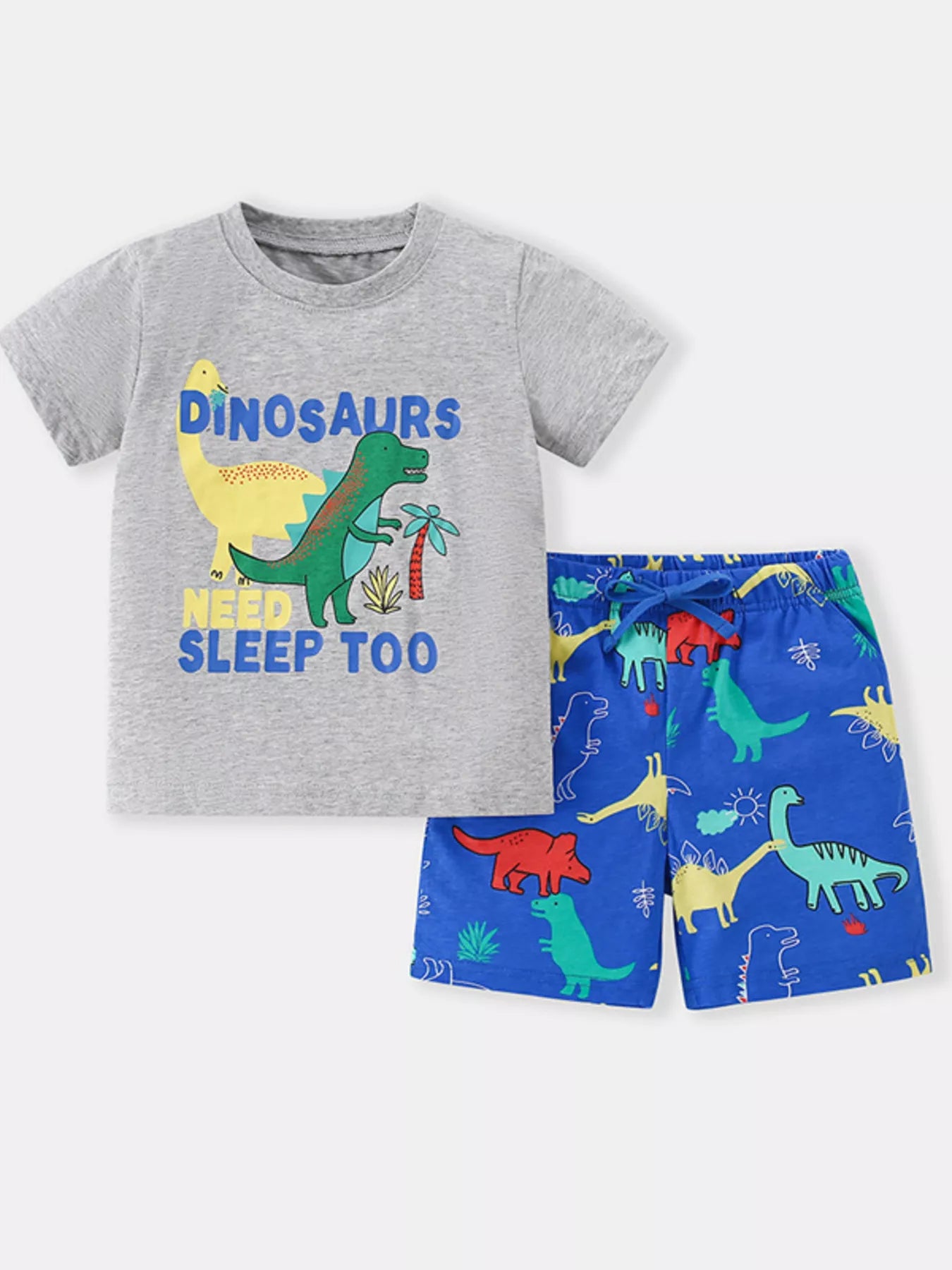 Children's Dinosaur Short Sleeve Top and Shorts Set - Farnelli
