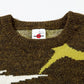 Men's Abstract Pattern Distressed Hem Sweater - Farnelli