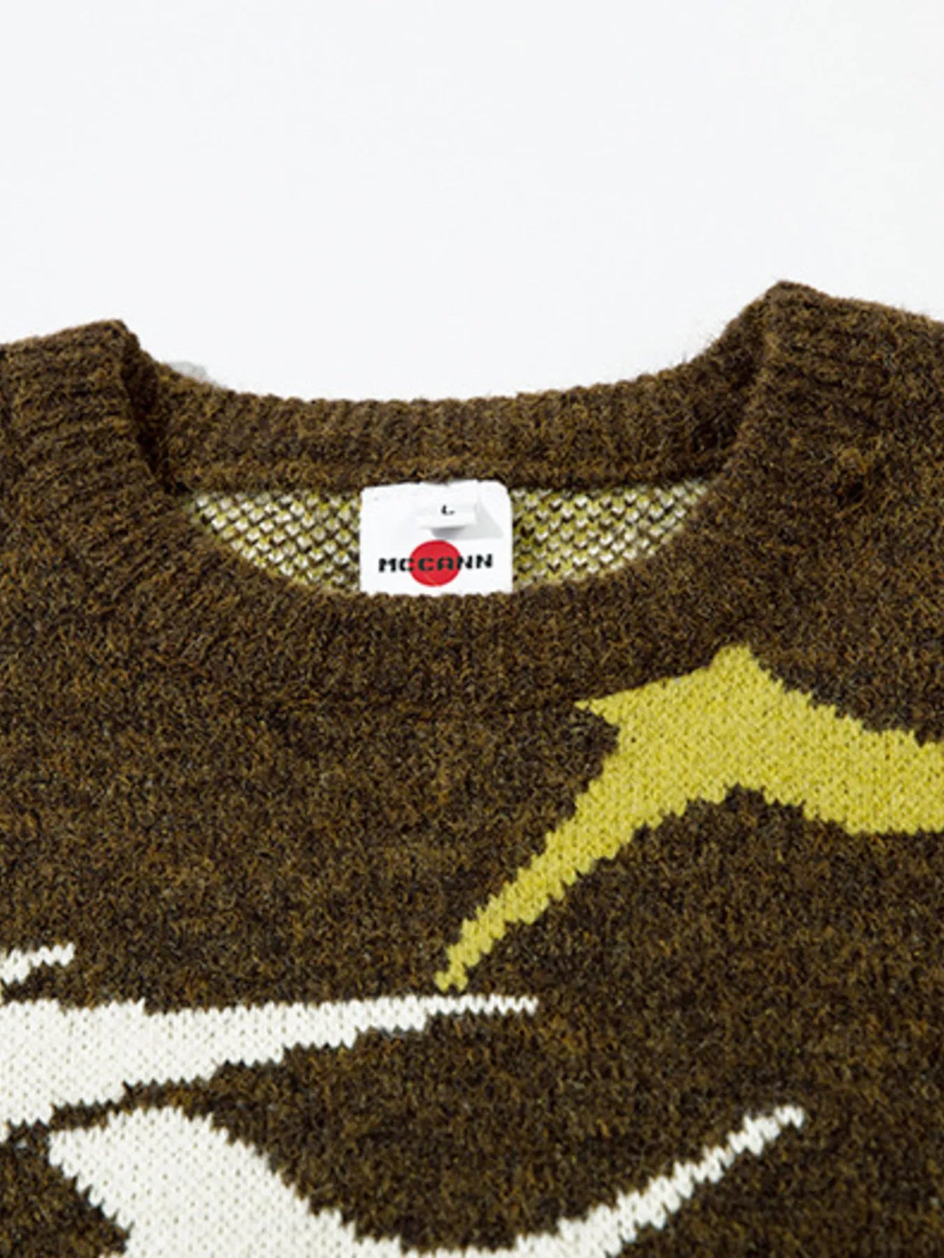 Men's Abstract Pattern Distressed Hem Sweater - Farnelli