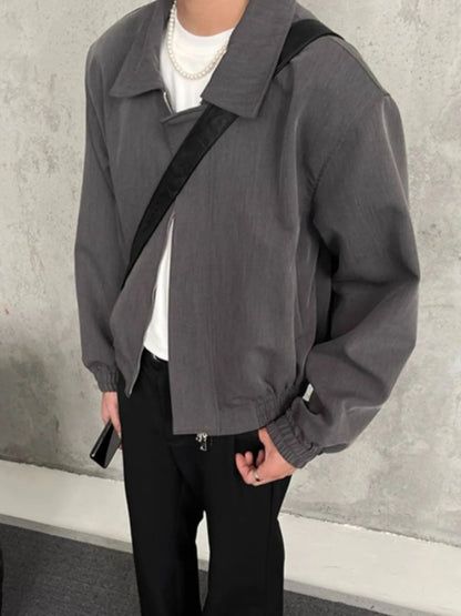 Men's Plus Size Zip Up Long Sleeve Jacket - Farnelli