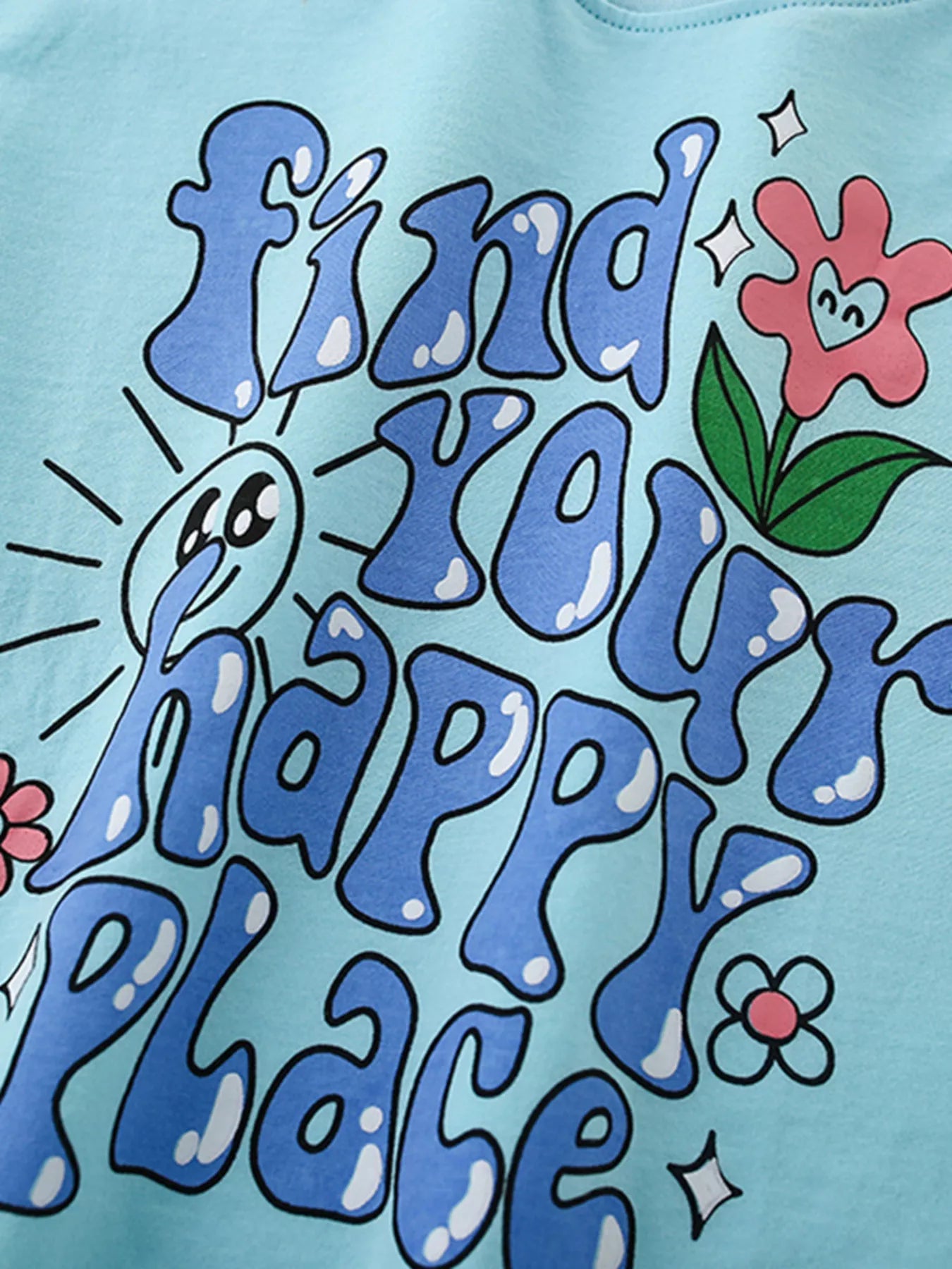 Children's Find Your Happy Place T-Shirt and Shorts Set - Farnelli