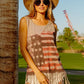 BiBi American Flag Print Knit Sleeveless Top - Farnelli