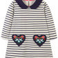Children's Embroidered Striped Long Sleeve Dress - Farnelli