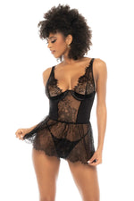 Mapale Temptation Romantic Eyelash Lace Babydoll-0