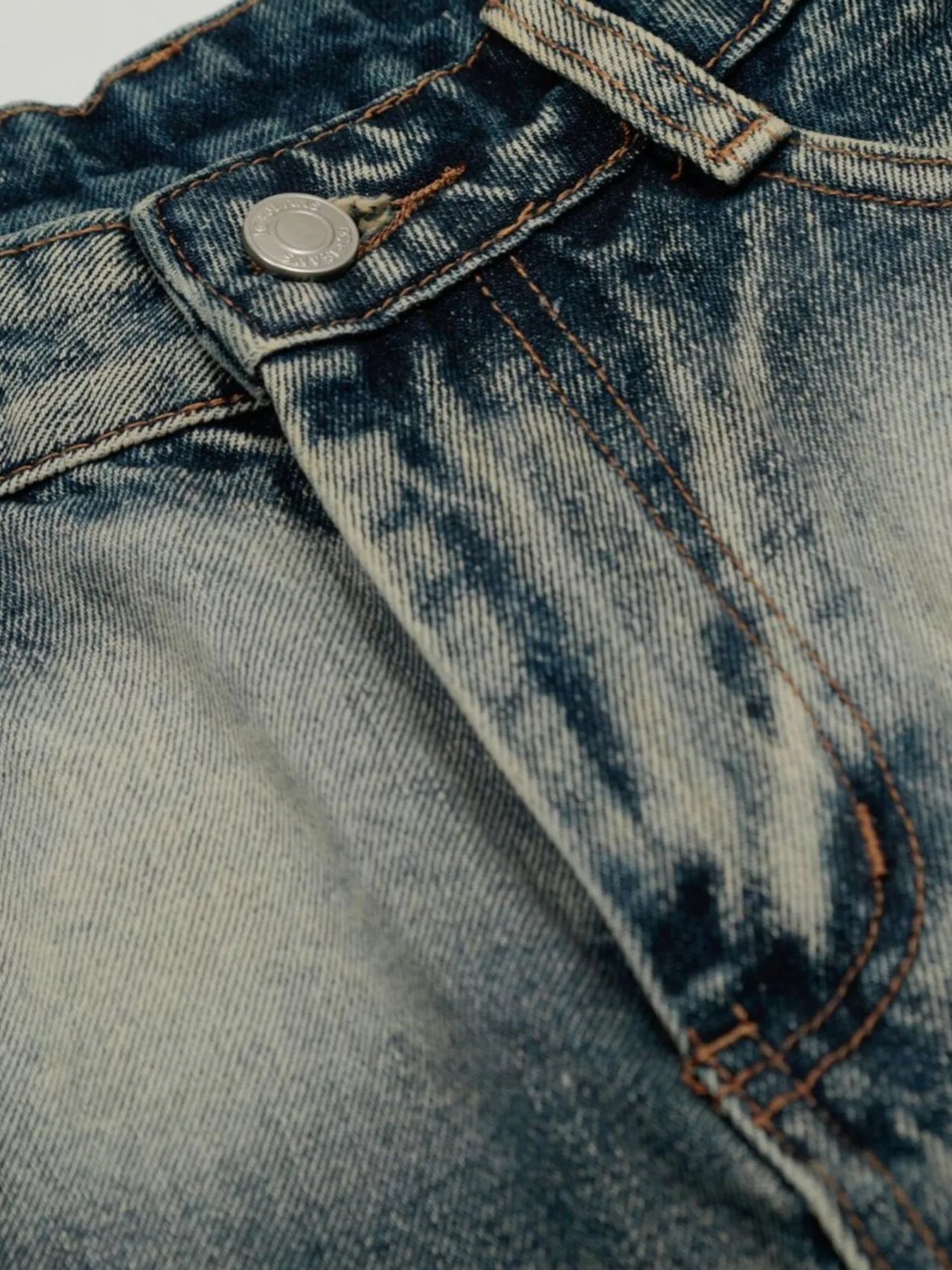 Men's Acid Wash Denim Shorts - Farnelli