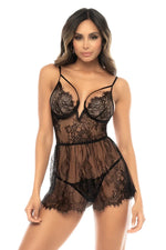 Mapale Temptation Stunning Deep Plunge Babydoll-0