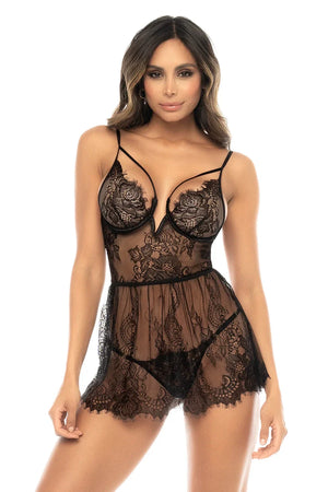 Mapale Temptation Stunning Deep Plunge Babydoll-0