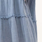 And The Why Washed Frayed Detail Tiered Dress - Farnelli