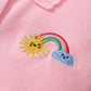 Children's Rainbow Embroidered Polo Dress - Farnelli