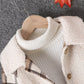 Children's Cozy Plaid Sleeve Fleece Jacket - Farnelli