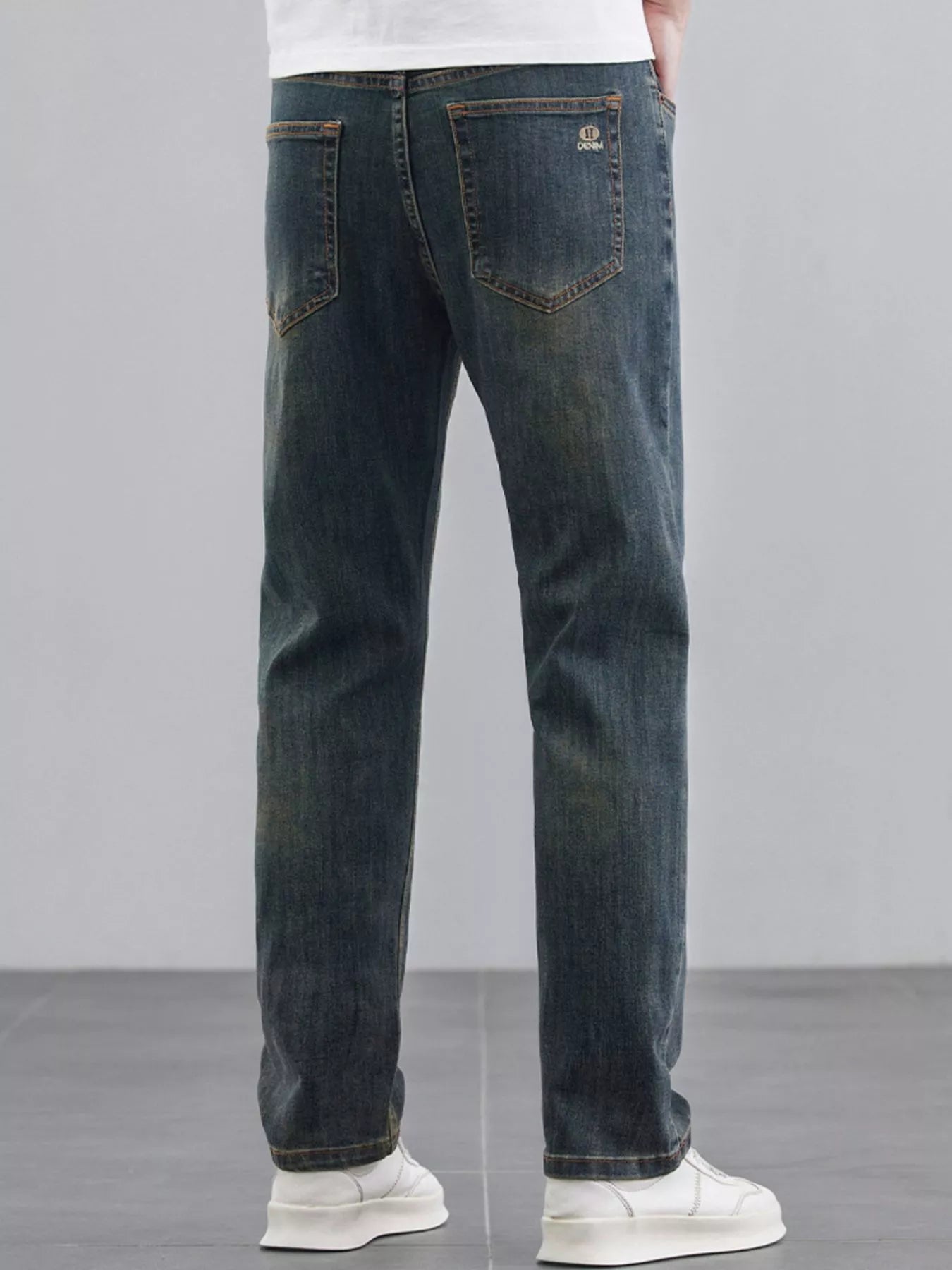 Men's Washed Straight Leg Fit Jeans - Farnelli