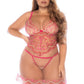 Sheer Babydoll & String Set Mapale Petal Kiss-4