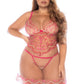 Mapale Petal Kiss Sheer Babydoll & String Set