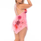 Mapale Peony Desire Semi Sheer Babydoll & String Set