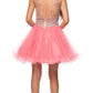 Juliet 761 Short Prom Dress Embellished Bodice with Keyhole