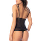 Mapale Midnight Sonata Sheer Mesh Babydoll & Thong Set-1