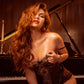 Mapale Black Nude Satin Embroidered Babydoll Set & Thong Set