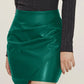 Ruched Mini Skirt with Zipper - Farnelli
