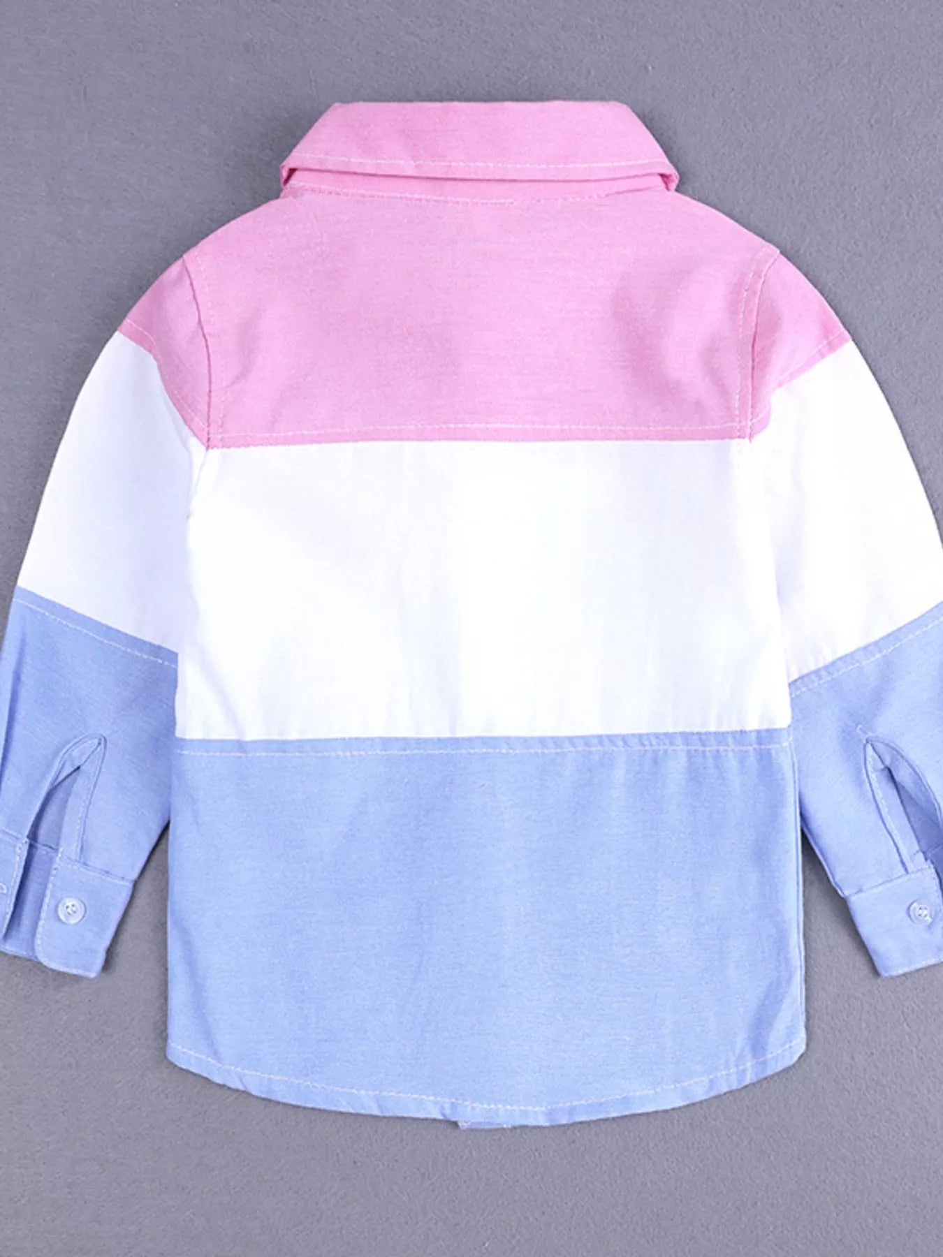 Children's Color Block Shirt & Ripped Jeans Set - Farnelli