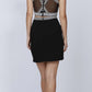 Juliet 767 Halter Two-Piece Dress Sheer Beaded Back