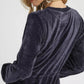 Umgee Velour Drawstring Mini Dress with Long Sleeves - Farnelli