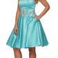 Juliet 769 Embellished Waist Short Dress Strapless