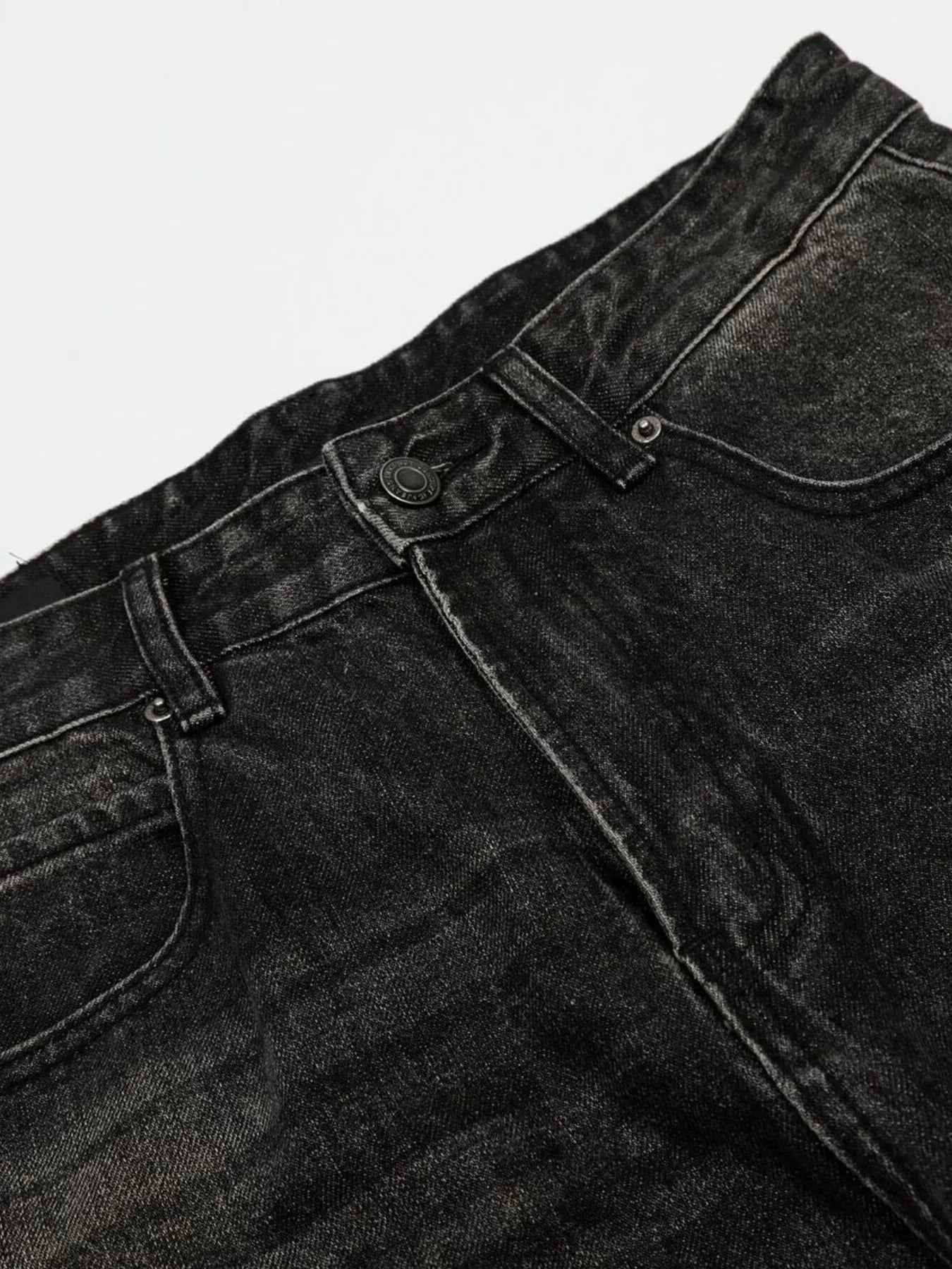 Men's Distressed Washed Straight Jeans - Farnelli