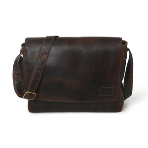 Classy Leather Bags Kayden Messenger Bag made of durable leather with adjustable strap and multiple compartments for everyday use.